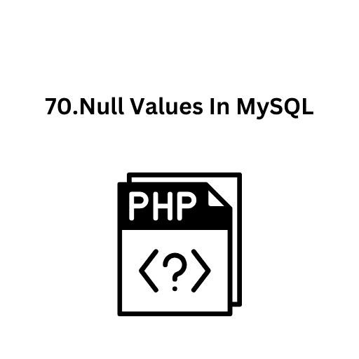 70.Null Values In MySQL